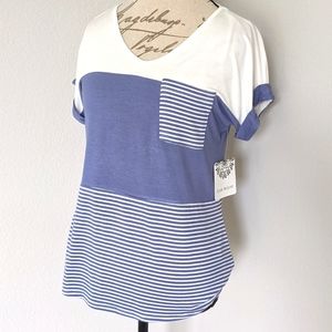 S - Late August - Striped Soft Pocket Tee